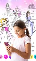 Princess Coloring by Number पोस्टर