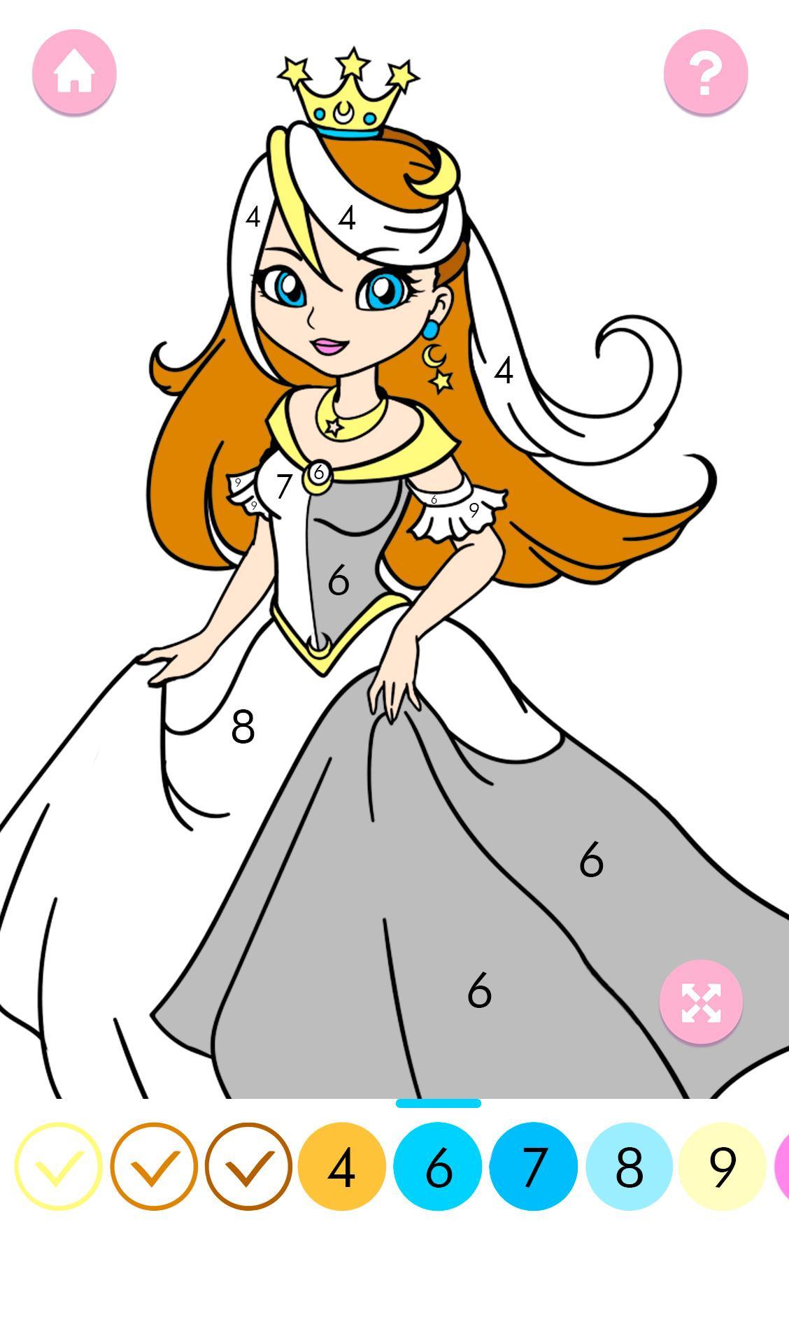 Princesas Colorear Princess Color by Number for Android Princesas Colorear Princess Color by Number for Android