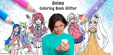 Anime Coloring Book Glitter