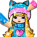 Girls Color Book with Glitter-APK