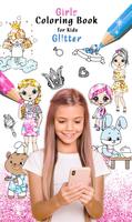 Girls Color Book with Glitter پوسٹر