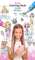 Girls Color Book with Glitter पोस्टर