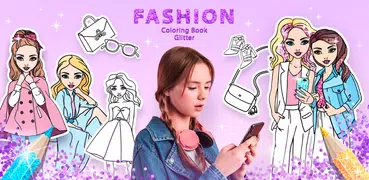 Fashion Coloring Book Glitter