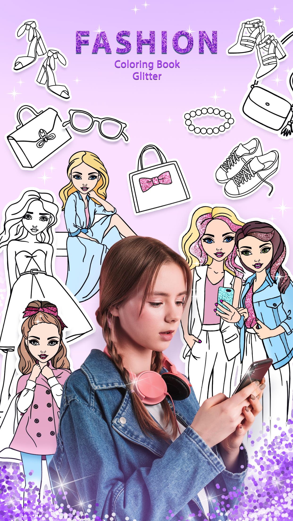 Download Fashion Coloring Book Glitter For Android Apk Download