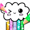 Kawaii Coloring Book Glitter آئیکن