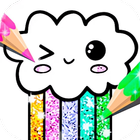 Kawaii para Colorir Glitter ícone