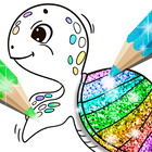 Glitter Coloring Game for Kids 图标