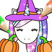 ”Halloween Coloring Book Glitter