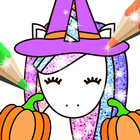 Halloween Coloring Book Glitter icono