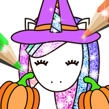 Halloween Coloring Book Glitter icono