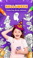 Halloween Coloring Book Glitter Poster