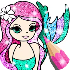 Mermaid Coloring Page Glitter XAPK 下載