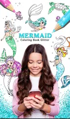 Mermaid Coloring Page Glitter XAPK download