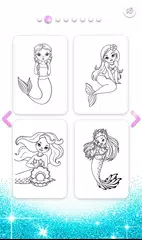 Mermaid Coloring Page Glitter XAPK download