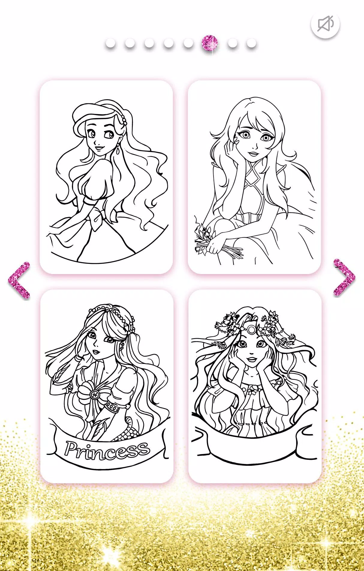 Princesa para colorir - Jogos para meninas : princesas, castelos e jóias !  Desenhos::Appstore for Android