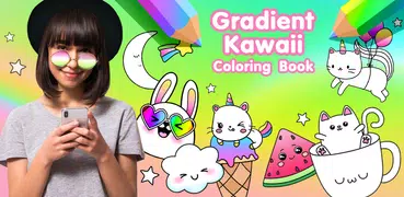 Gradient Kawaii Coloring Book