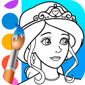 Princess Coloring Pages أيقونة