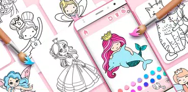 Cute Princess Coloring Book