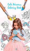 Cute Princess Coloring Book ポスター