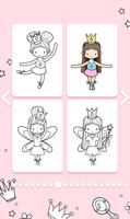 Cute Princess Coloring Book imagem de tela 1