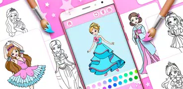 Princess Girls Coloring Book