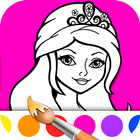 Princess Girls Coloring Book simgesi