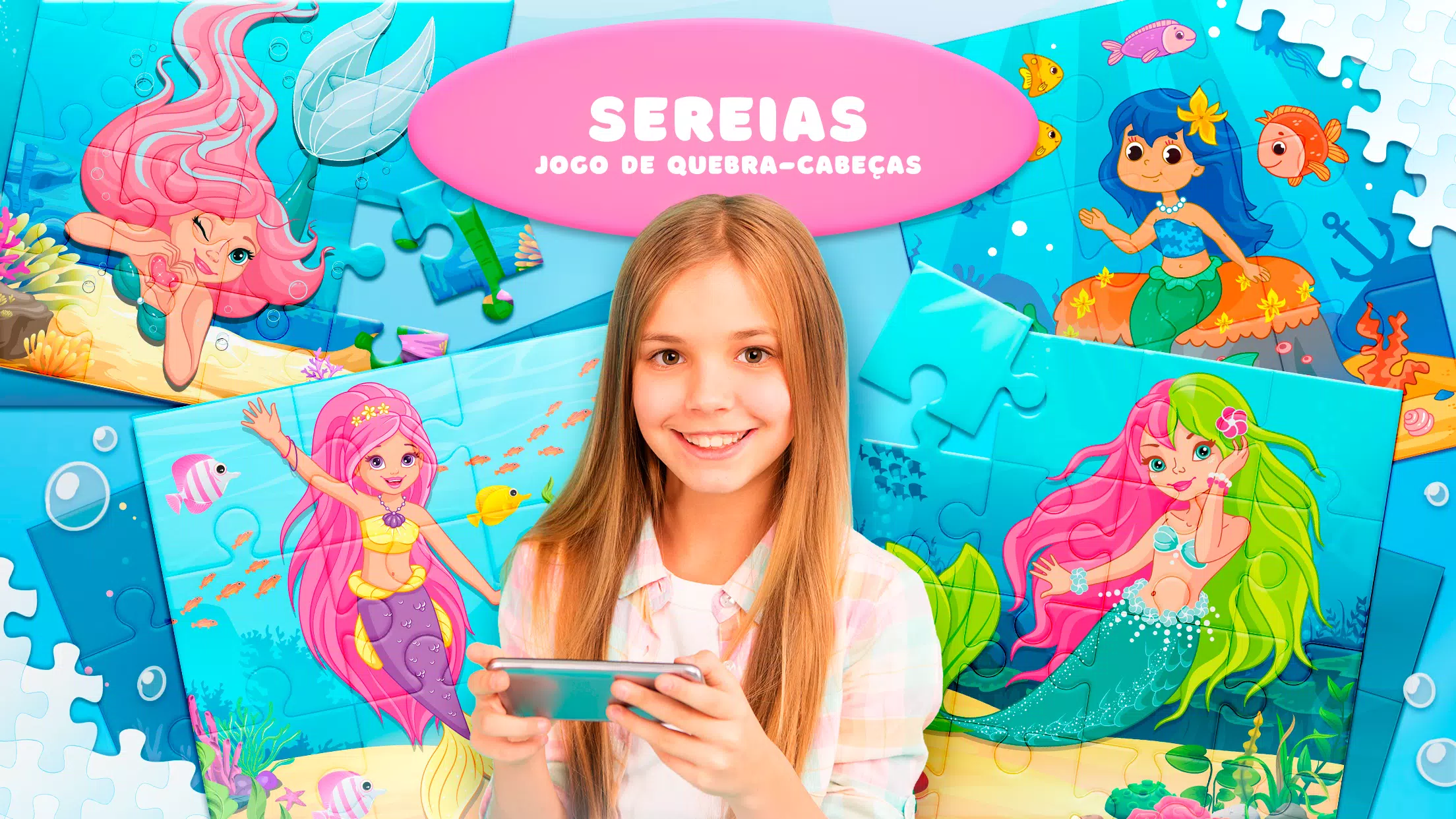 Ajude as lindas Princesas Sereias a se arrumar no salão de beleza