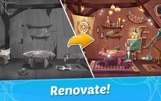 Witch & Cats – Cute Match 3 تصوير الشاشة 1