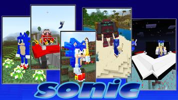 Minecraft Sonic the hedgehog Cartaz