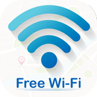 Free WIFI Connection Anywhere Network Map Connect Zeichen