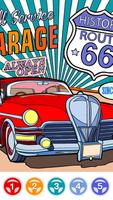 Car coloring book, paint by number game screenshot 2