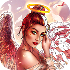 Coloriage d'ange: Jeux de coloriage hors ligne icône