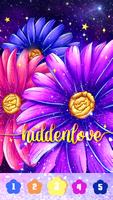 Flower coloring games-Color by number offline Affiche