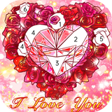 Heart Coloring Games Offline,Relax Paint by Number icon