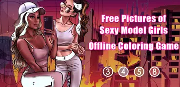 Model Coloring Offline, Cool Girls Paint by Number