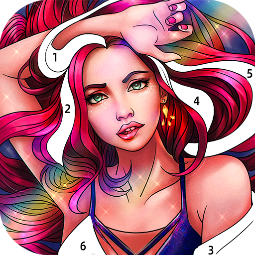 Model Coloring Offline, Cool Girls Paint by Number