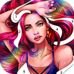 Model Coloring Offline, Cool Girls Paint by Number