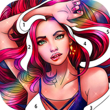 Model Coloring Offline, Cool Girls Paint by Number icon