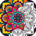 Mandala Coloring By Number-coloring games offline icône
