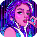 Neon Coloring Book Offline, Paint by Number Games APK