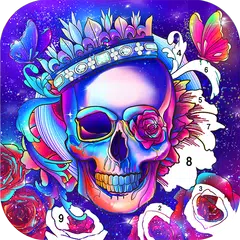 Skull Color, Color by Numbers