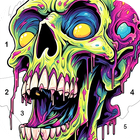 Skull Color, Color by Number آئیکن