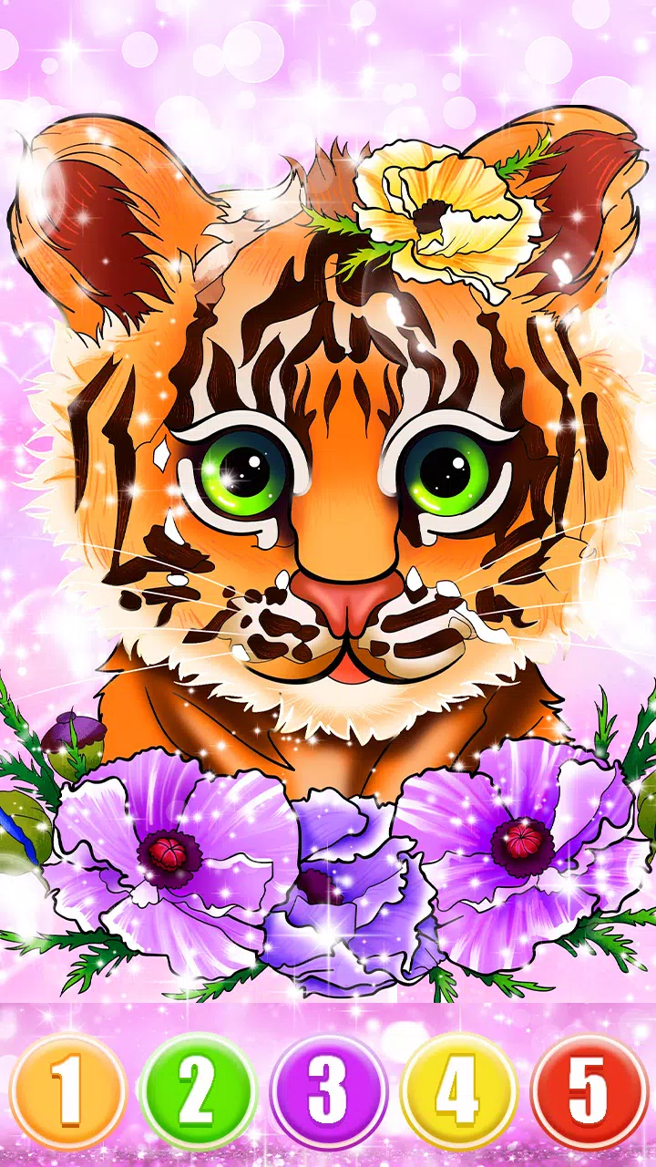 Download do APK de Cor do tigre por número: jogos de colorir offline para  Android