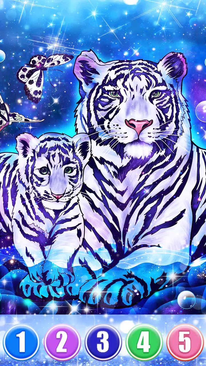 Download do APK de Cor do tigre por número: jogos de colorir offline para  Android