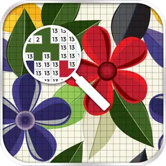 Flowers Color by Number,Pixel Art,Sandbox Coloring