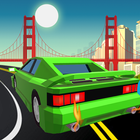 자동차 만화 - 도시 자동차 운전 아이콘