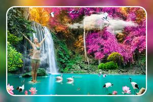 Poster Waterfall Photo Frames : Cut Paste Photo Editor