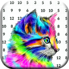 Tiger & Wolf Color By Number: Animal Pixel Art simgesi