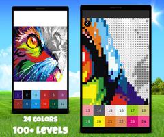Tiger & Wolf Color By Number: Animal Pixel Art Ekran Görüntüsü 1