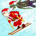 Santa Ski icône